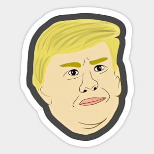 Trump face illustration Sticker